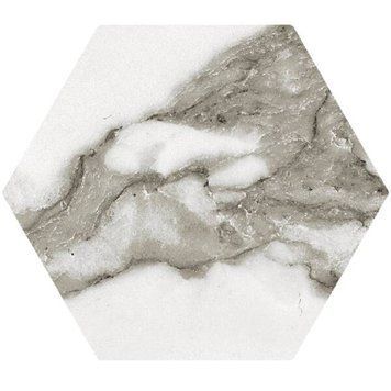 Керамограніт Almera Ceramica (Spain) Calacatta Majestic Hex 19,8х22,8 см 531309 фото