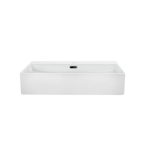Комплект Qtap Nando LT: Раковина підвісна прамокутна 600х420х130 мм White + Донний клапан PU02O SD00053450 фото
