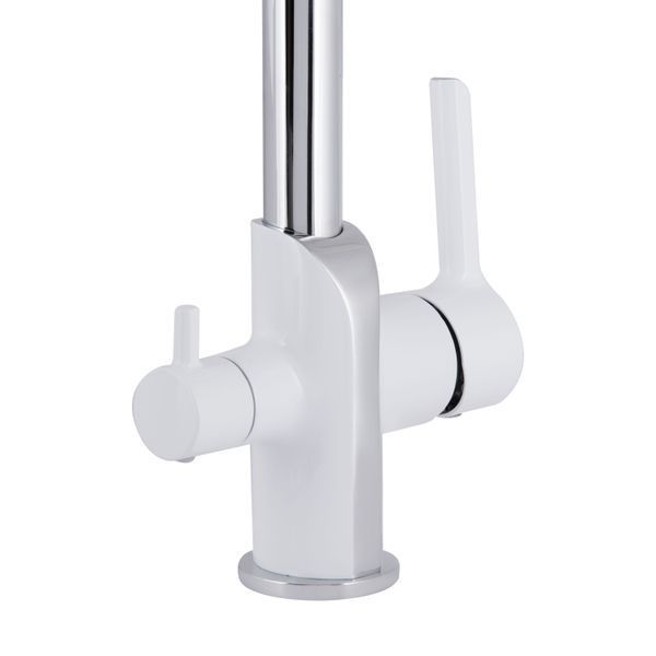 Смеситель для кухни Qtap Grand с подключением для питьевой воды QTGRA362CRW45668 Chrome/White SD00051792 фото