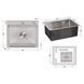 Мийка для кухні інтегрована Lidz Handmade H5045 (LDH5045BRU35383) Brushed Steel 3,0/1,0 мм SD00041487 фото 4