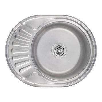 Кухонна мийка Brinex 5745 0,8 мм Satin (BRIN5745SAT08) SD00054088 фото