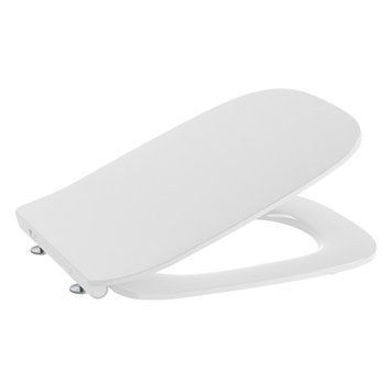 DEBBA Slim Square сидіння з кришкою для унітазу, метал.кріплення, дюропласт, із системою плавного опускання, швидкознімне 87278 фото