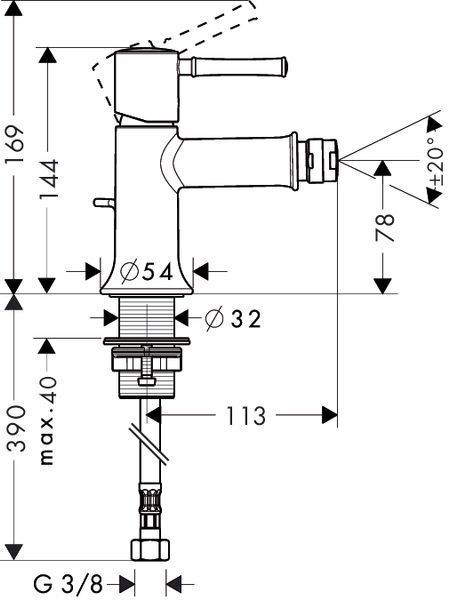 Talis Classic - змішувачна біде HANSGROHE 14120000 13065 фото