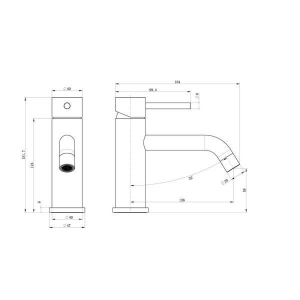Змішувач для раковини Devit Flow 550547C, хром 592977 фото