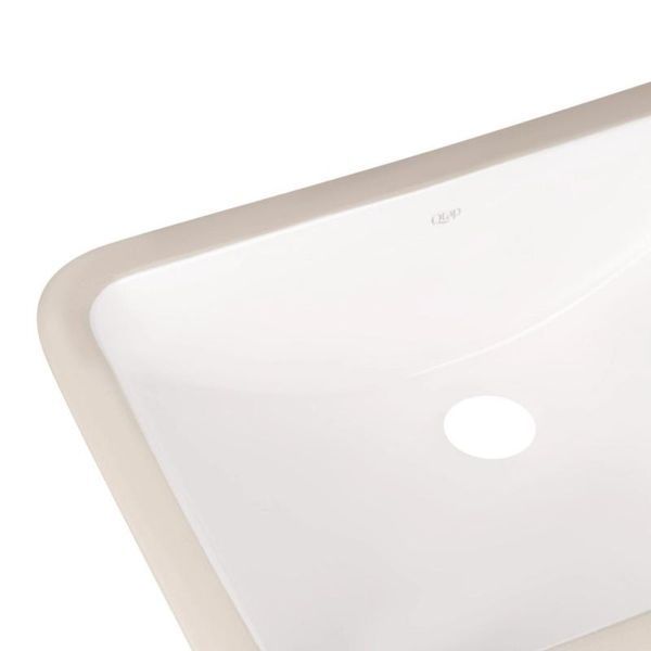 Комплект Qtap Stork: Раковина врізна прамокутна 530x370x200 мм White + Донний клапан PU02O SD00053417 фото
