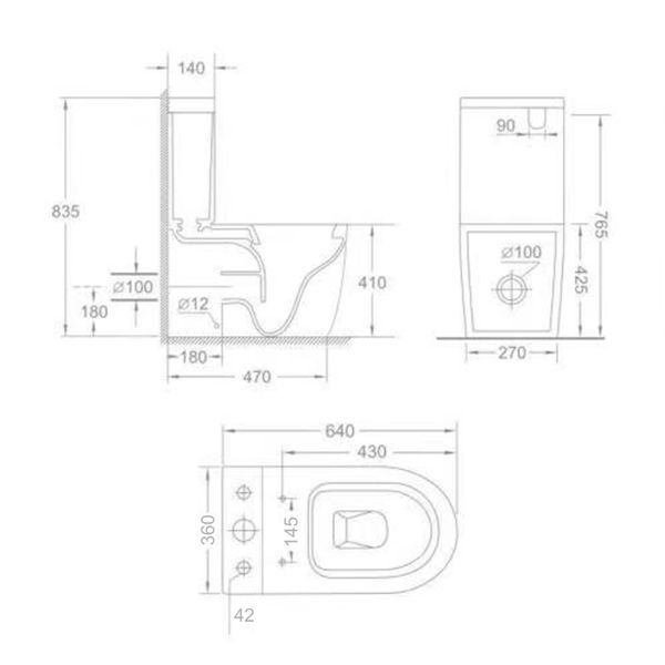 Унітаз підлоговий Qtap Jay Ultra Quiet з сидінням Soft-close 640x360x835 мм QT07222175TW White SD00053257 фото