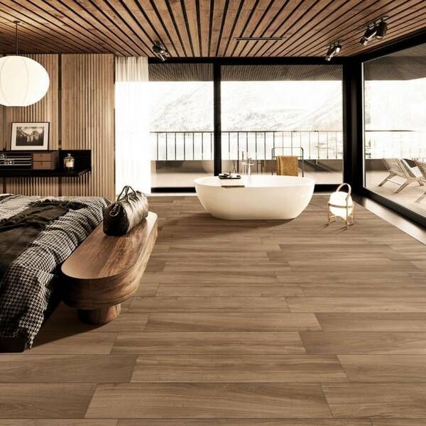 Керамогранит Ceramica Deseo Tupelo Choco 20x120 см 566371 фото