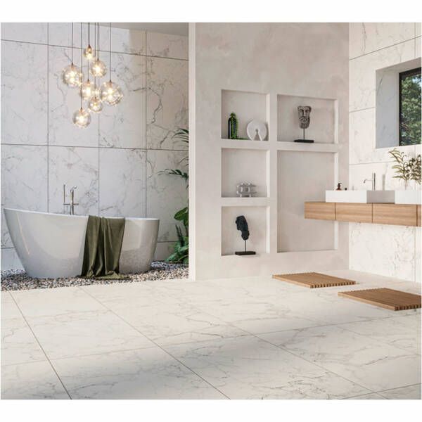 Керамограніт Cersanit GPT 1006 White Satin Rect 59,8x119,8 см 535507 фото