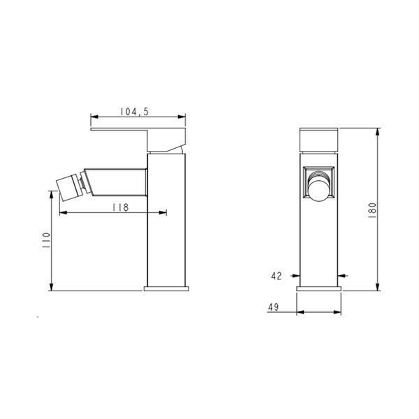 Смеситель для биде Lidz Kubis 001AF (k35) LDKUB001AFNKS46097 Nickel SD00052221 фото