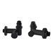 Комплект кранов SD Forte 1/2" НР для полотенцесушителя угловой черный SF395W15HEB SD00051862 фото 1