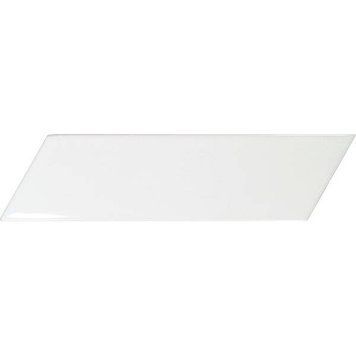 Плитка Equipe Ceramicas 23344 Chevron Wall White Left 18,6x5,2 см 493298 фото