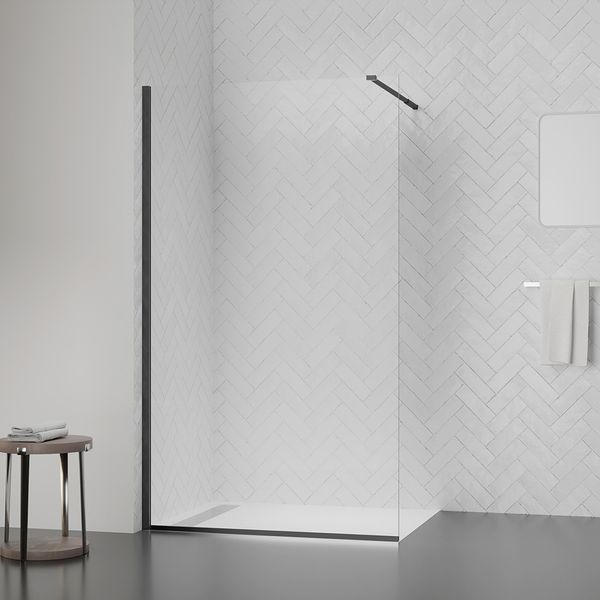 Душова перегородка Qtap Walk-In Standard BLM201.C8 100х200 см, скло Clear 8 мм, покриття CalcLess SD00051926 фото