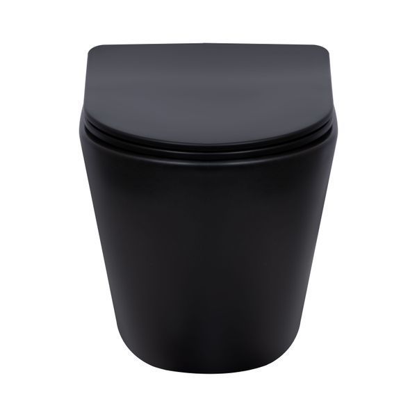 Унитаз подвесной Qtap Scorpio Ultra Quiet с сиденьем с сиденьем Soft-Close MATT BLACK QT14332380AMB SD00052569 фото