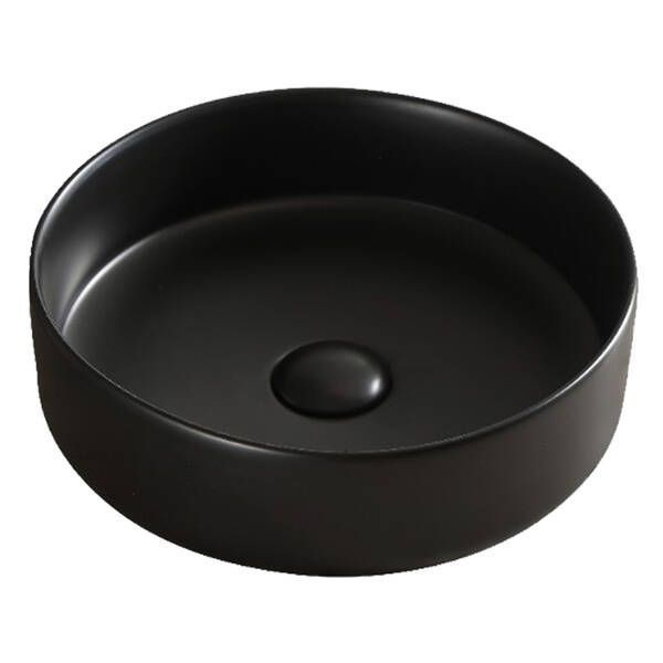 Раковина Devit Flow DFL3270100MB 40 см на стільницю, чорна матова 600664 фото