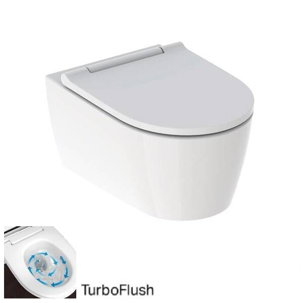 Унітаз підвісний Geberit ONE 500.201.01.1 TurboFlush із сидінням Soft Close, декоративна накладка біла 465108 фото