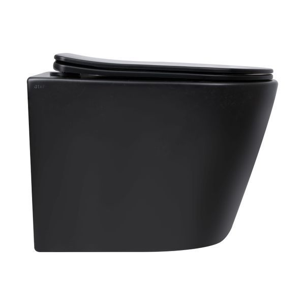Унитаз подвесной Qtap Scorpio Ultra Quiet с сиденьем с сиденьем Soft-Close MATT BLACK QT14332380AMB SD00052569 фото