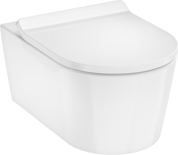 ELU PURA S унітаз підвісний 54*36,6см AquaHelix Flush, HygieneEffect, в комплекте з сиденням Slim з функцією SoftClose and QuickRelease 100054 фото
