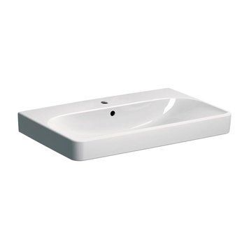 SMYLE SQUARE умивальник 75*48см, з отвором пiд змiшувач у центрi, перелив видимий 80004 фото