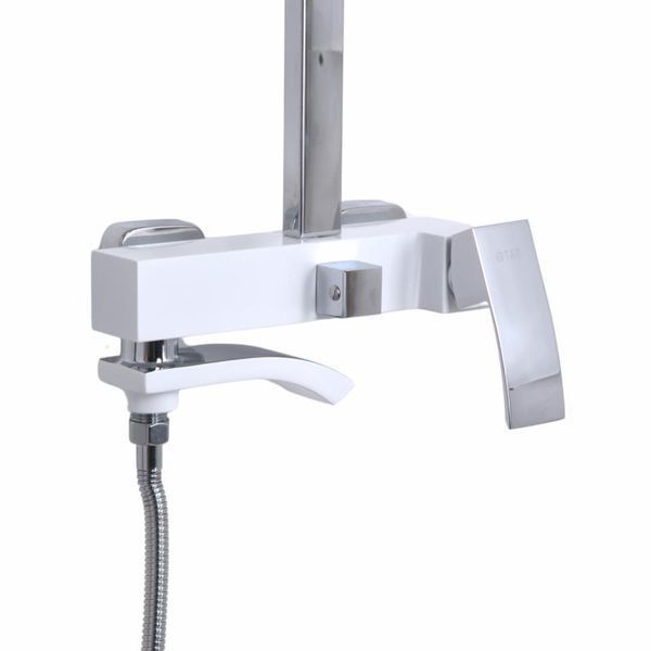 Душова система універсальна Qtap Swan Cascada на три споживачі (з виливом) QTSWA111CRW45570 Chrome/White SD00051694 фото