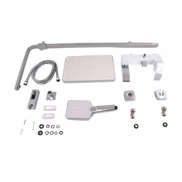 Душова система універсальна Qtap Swan Cascada на три споживачі (з виливом) QTSWA111CRW45570 Chrome/White SD00051694 фото