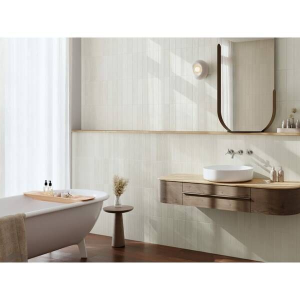 Плитка Ceramica Deseo Terre Off White Lineal 7.5х30 см 579381 фото
