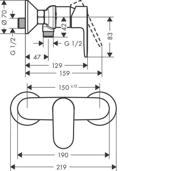 Смеситель для душа Hansgrohe Vernis Blend 71640670 497107 фото