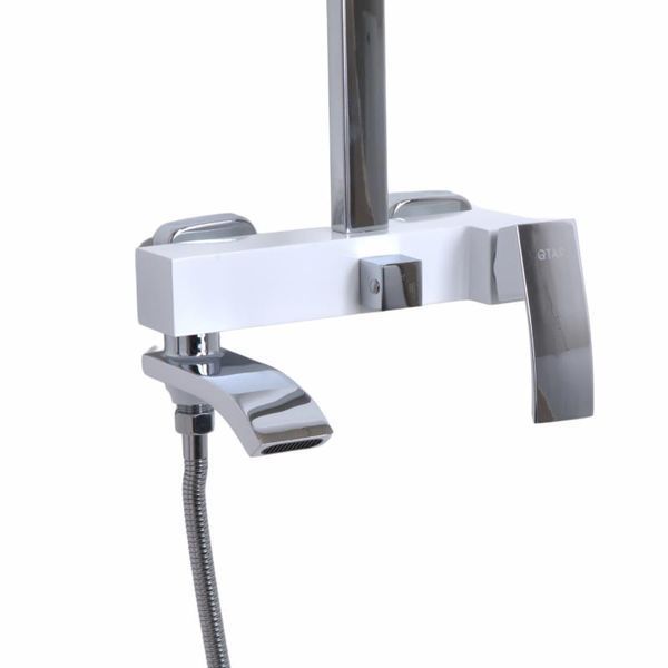 Душова система універсальна Qtap Swan Cascada на три споживачі (з виливом) QTSWA111CRW45570 Chrome/White SD00051694 фото