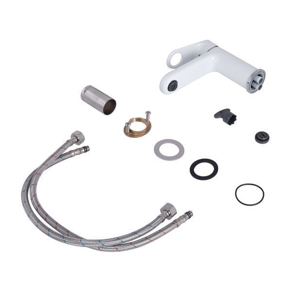 Змішувач для раковини Qtap Jay QTJAY270CRW45551 Chrome/White SD00051675 фото