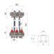 Комплект: Thermo Alliance Standart Колектор латунний з витратомірами 1"х3 SD235W3 + SD Євроконус 3/4''х16&times;2 SD346 SD00055008 фото 2