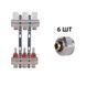 Комплект: Thermo Alliance Standart Колектор латунний з витратомірами 1"х3 SD235W3 + SD Євроконус 3/4''х16&times;2 SD346 SD00055008 фото 1