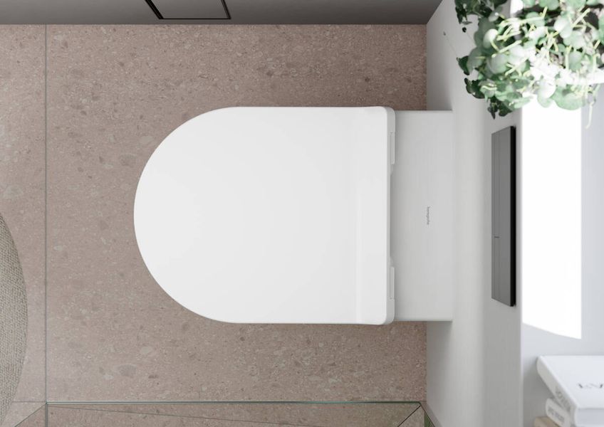 ELU PURA S унітаз підвісний 54*36,6см AquaHelix Flush, HygieneEffect, в комплекте з сиденням Slim з функцією SoftClose and QuickRelease 100054 фото