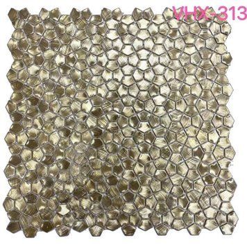 Мозаїка Mozaico De Lux V-Mos VHX-313 Metal Gold 30х30 см 575494 фото