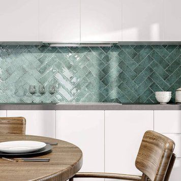 Плитка Golden Tile Como Зелений на БІЛ.Рельєф CO4S51 10х30 см 606411 фото