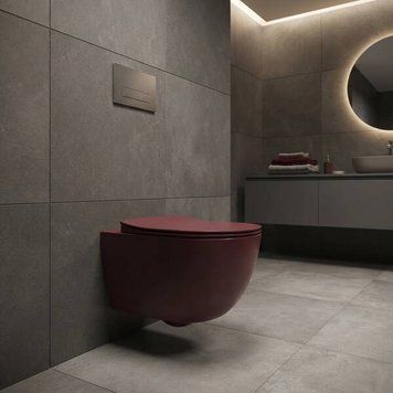 Унитаз подвесной Creavit Free FE322-11BR00E-0000 с сидением Soft Close КС0903.01.1900Е цвет Berry 605683 фото