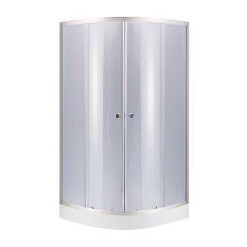 Набор Lidz душевая кабина Latwa SC90x90.SAT.LOW.GR, стекло тонированное 4 мм + поддон Kupala SD00048619 фото