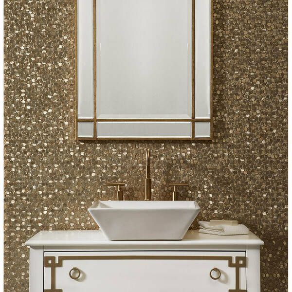 Мозаика Mozaico De Lux V-Mos VHX-313 Metal Gold 30х30 см 575494 фото
