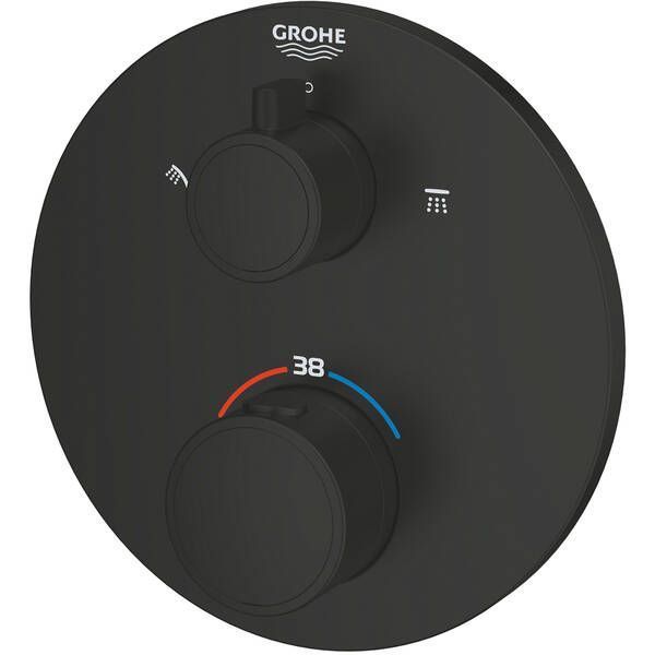 Смеситель скрытого монтажа Grohe Grohtherm 1022082430 с термостатом, черный матовый 563314 фото
