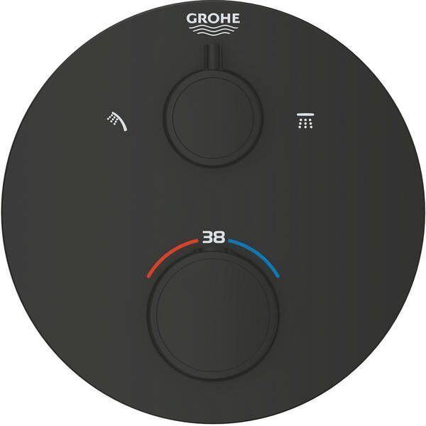 Смеситель скрытого монтажа Grohe Grohtherm 1022082430 с термостатом, черный матовый 563314 фото