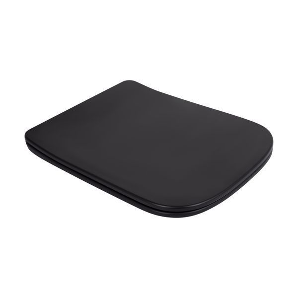 Унитаз подвесной Qtap Tern New Ultra Quiet с сиденьем с сиденьем Soft-Close MATT BLACK QT17332303ASMB SD00052572 фото