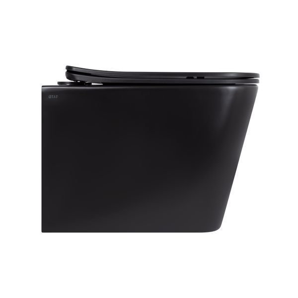 Унитаз подвесной Qtap Tern New Ultra Quiet с сиденьем с сиденьем Soft-Close MATT BLACK QT17332303ASMB SD00052572 фото