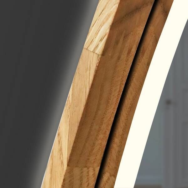 Дзеркало асиметричне Luxury Wood Dali з комбінованою LED підсвіткою, дуб натуральний, 500х800мм 551607 фото
