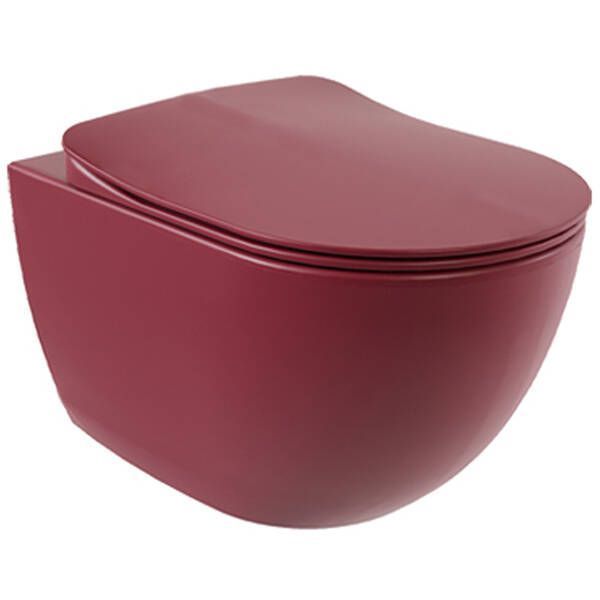 Унітаз підвісний Creavit Free FE322-11BR00E-0000 з сидінням Soft Close КС0903.01.1900Е колір Berry 605683 фото