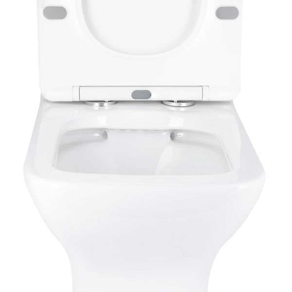 Унитаз напольный Qtap Aries Rimless безободковый с сиденьем Soft-close WHITE QT03228302W SD00052628 фото