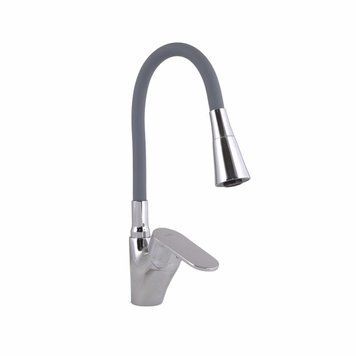 Смеситель для кухни Lidz Tani 007F3 с гибким изливом (k40) LDTAN007F3GCR31869 Grey / Chrome SD00037970 фото