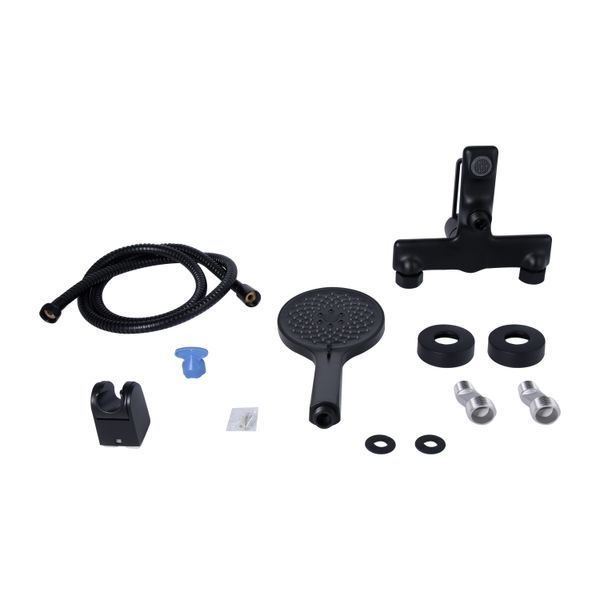 Смеситель для ванны Qtap Taurus (c душевым гарнитуром) QTTAU259BLM45662 Black Matt SD00051786 фото