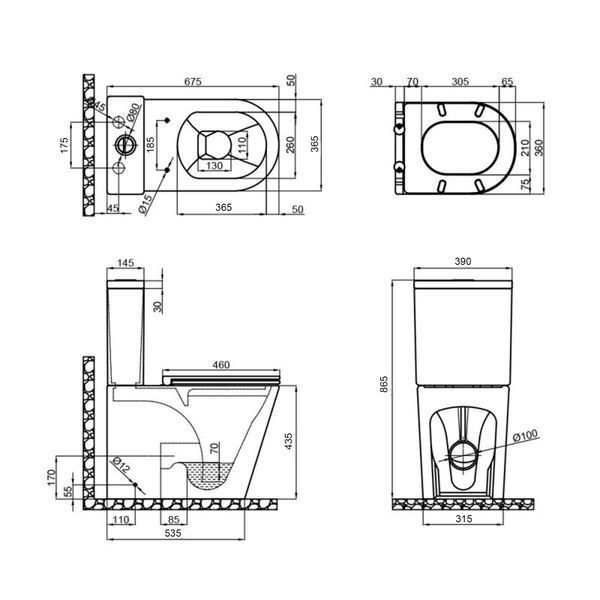 Унитаз-компакт Qtap Scorpio безободковый Ultra Quiet с сиденьем Soft-close QT14226088AW SD00050897 фото