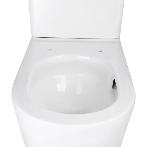 Унитаз-компакт Qtap Scorpio безободковый Ultra Quiet с сиденьем Soft-close QT14226088AW SD00050897 фото