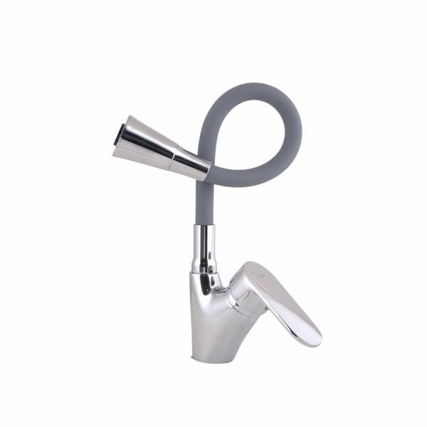 Смеситель для кухни Lidz Tani 007F3 с гибким изливом (k40) LDTAN007F3GCR31869 Grey / Chrome SD00037970 фото