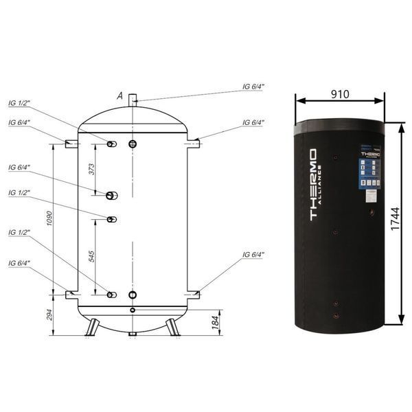 Теплоаккумулятор Thermo Alliance TA-ТАМ-00 750 с изоляцией 60 мм SD00047694 фото