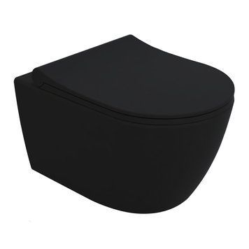 CANTE Rimless унітаз підвісний 51*35,5*33 см, сидіння Duroplast Slim slow-closing, de la noche 82734 фото